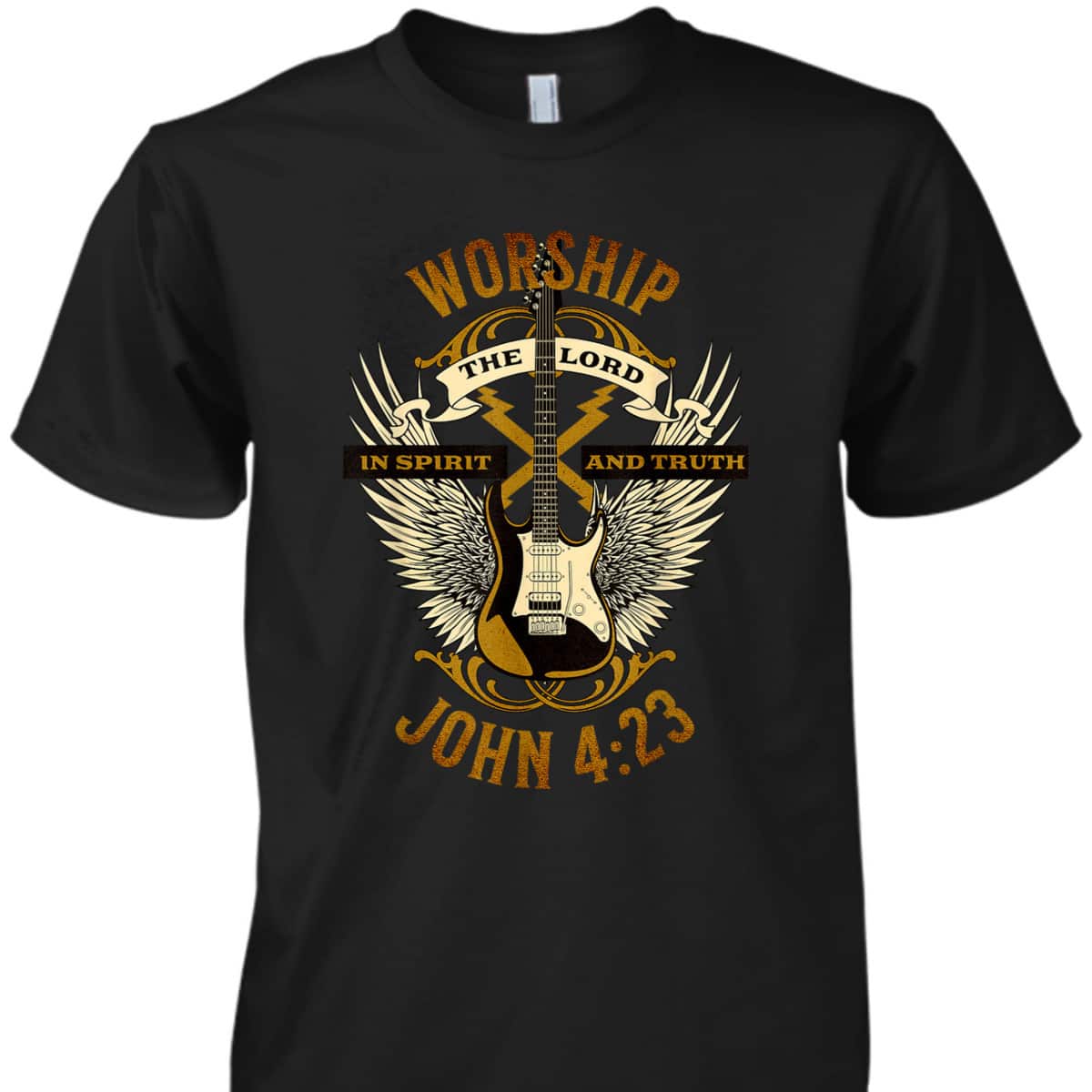 Worship The Lord Christian Faith Bible Scripture Verse T-Shirt