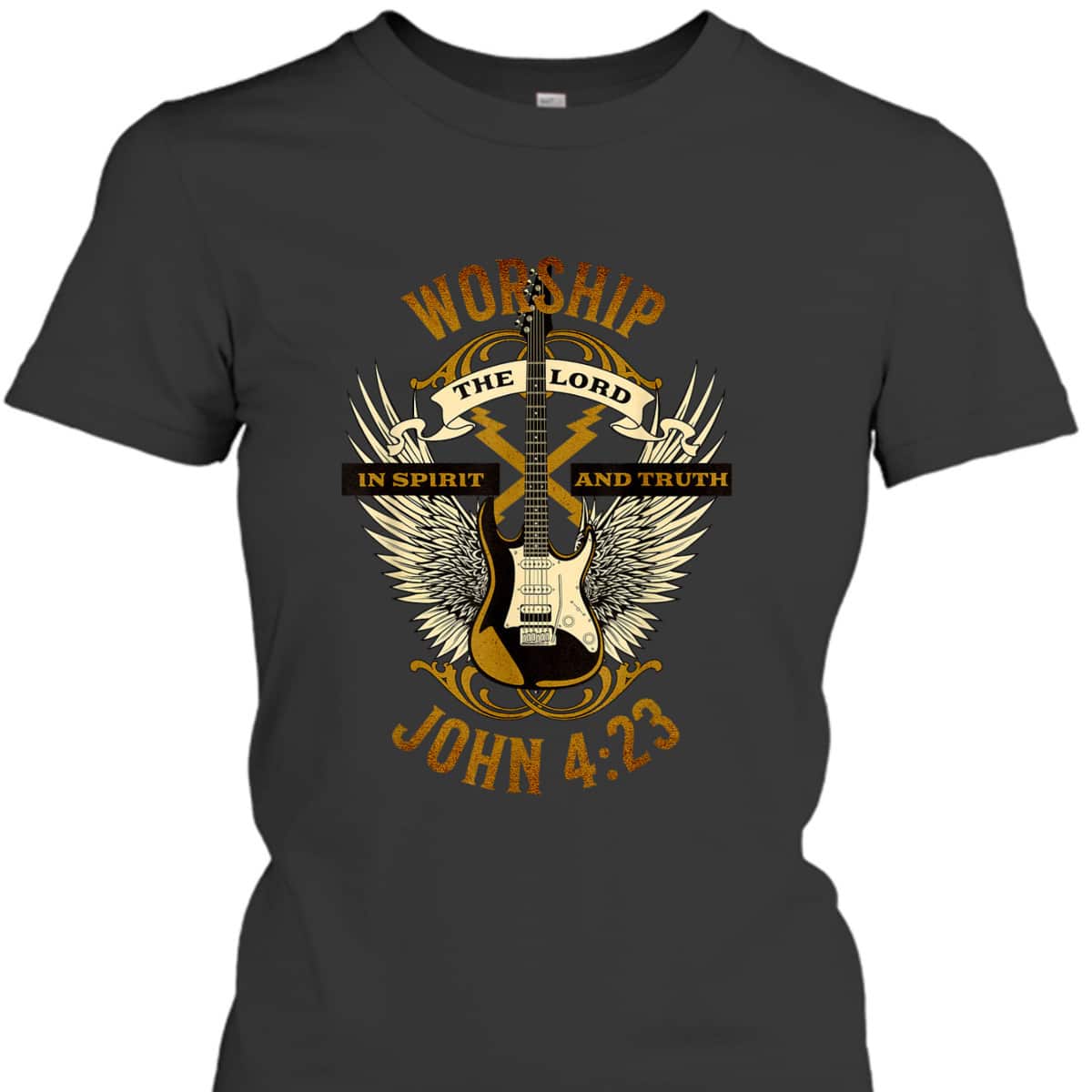 Worship The Lord Christian Faith Bible Scripture Verse T-Shirt