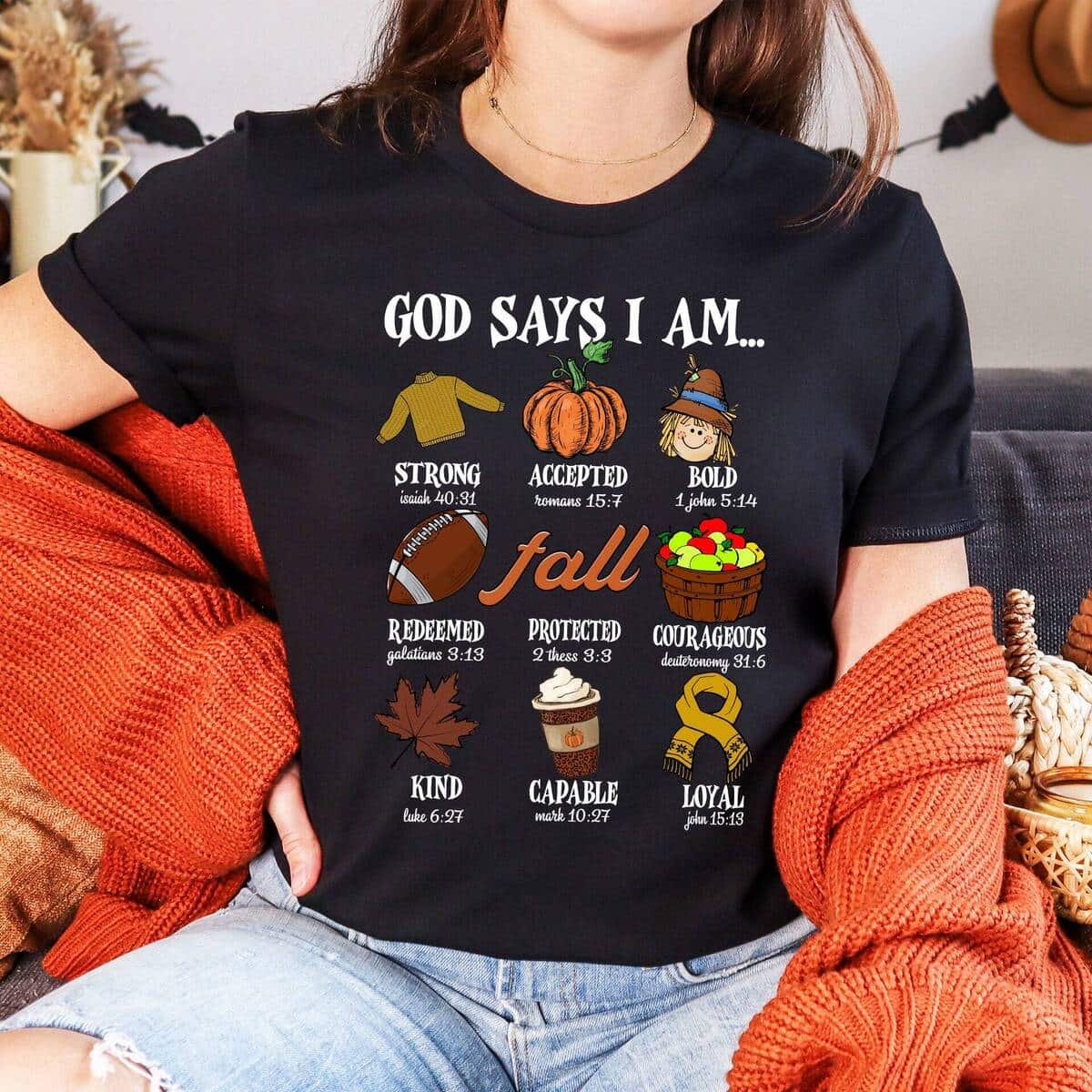 God Says I Am Religious Thanksgiving T-Shirt Faith Fall Season Gift God Says I Am Religious Thanksgiving T-Shirt Faith Fall Season Gift