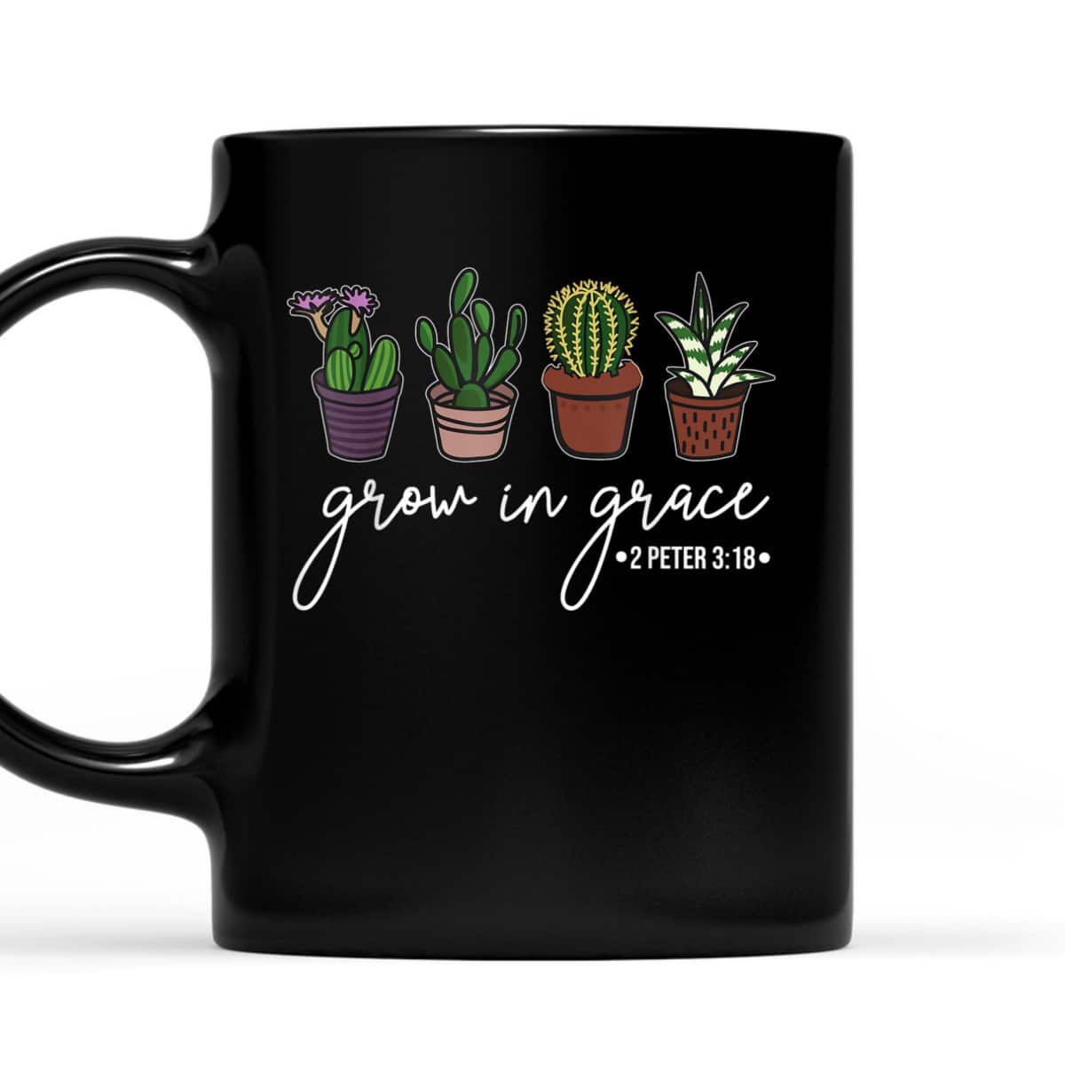 Grow In Grace Christian Cute Cactus Lover Bible Verse T-Shirt Grow In Grace Christian Cute Cactus Lover Bible Verse T-Shirt