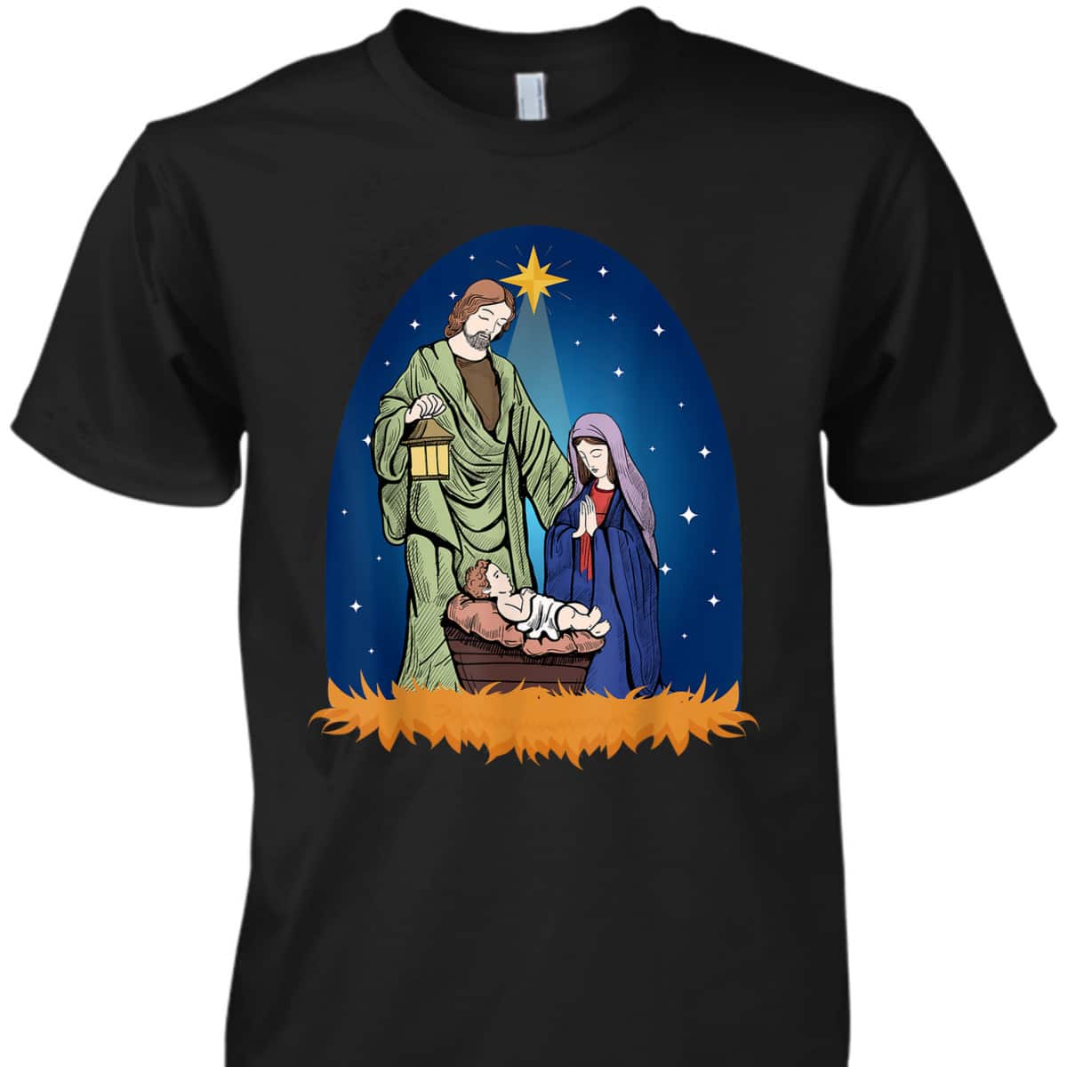 Jesus Nativity Scene True Story Christian Christmas T-Shirt Jesus Nativity Scene True Story Christian Christmas T-Shirt