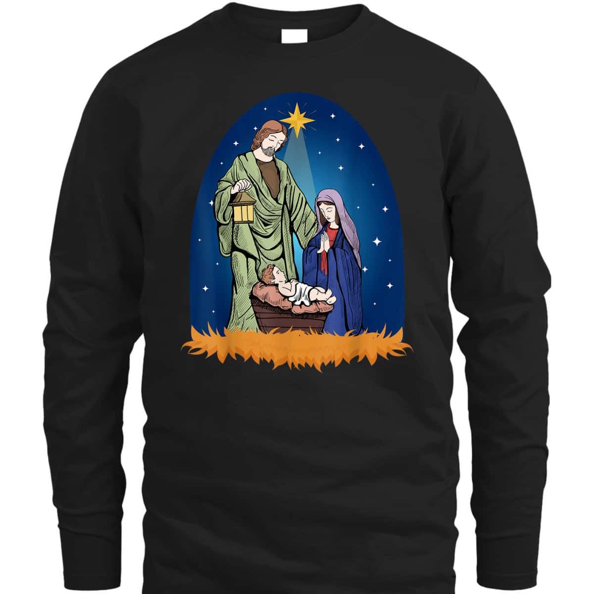 Jesus Nativity Scene True Story Christian Christmas T-Shirt Jesus Nativity Scene True Story Christian Christmas T-Shirt