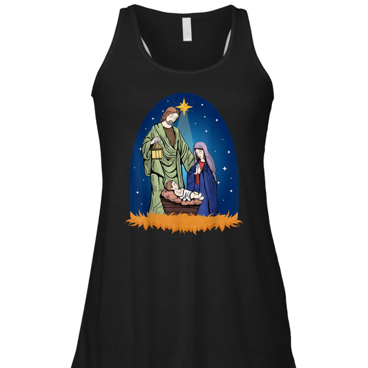 Jesus Nativity Scene True Story Christian Christmas T-Shirt