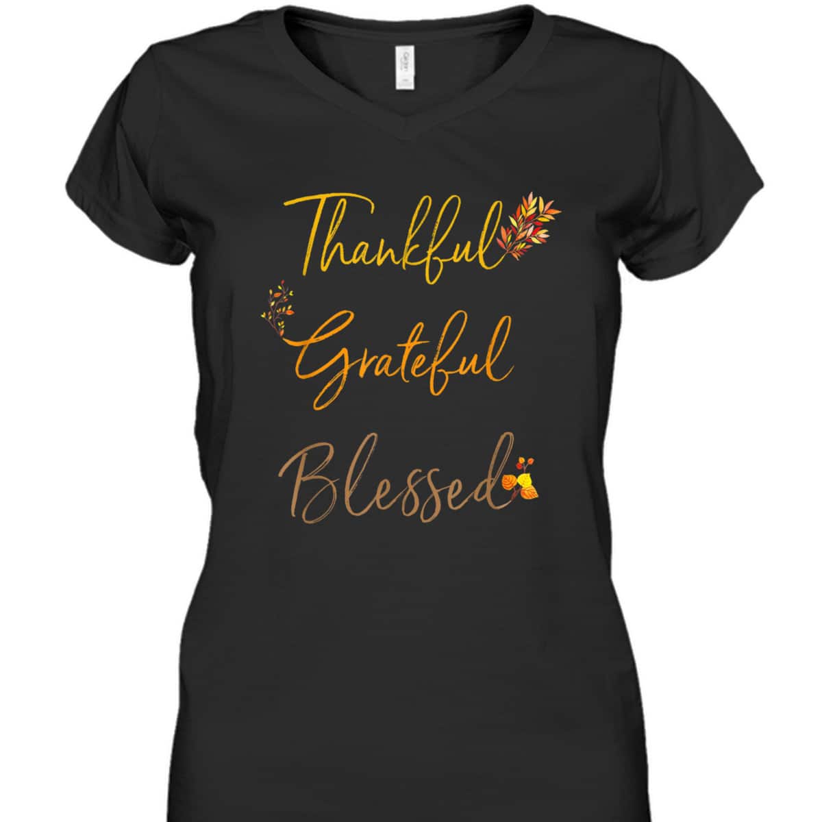 Thankful Grateful Blessed Thanksgiving Holiday Fall T-Shirt For Family And Friend Thankful Grateful Blessed Thanksgiving Holiday Fall T-Shirt For Family And Friend
