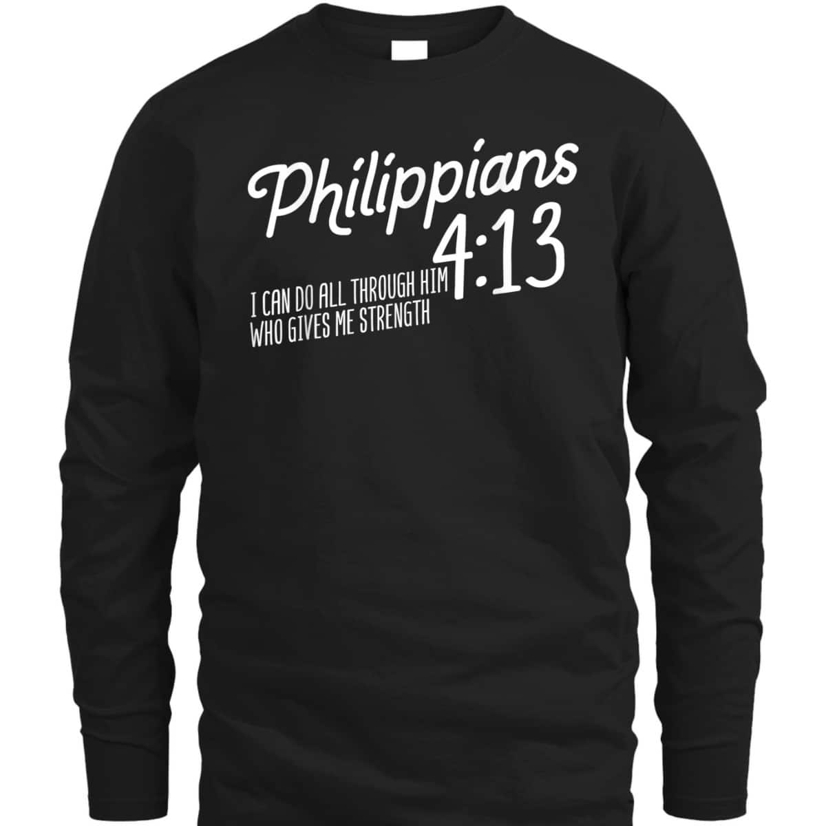 Christian Bible Verse Philippians 4:13 Religion Bible Scripture T-Shirt