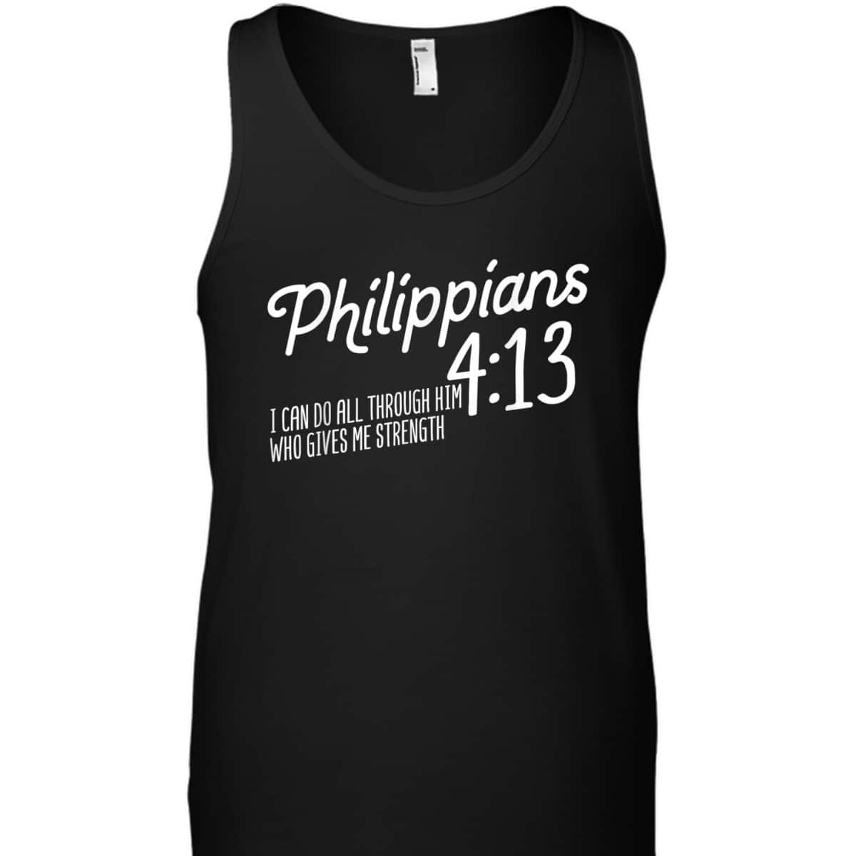 Christian Bible Verse Philippians 4:13 Religion Bible Scripture T-Shirt