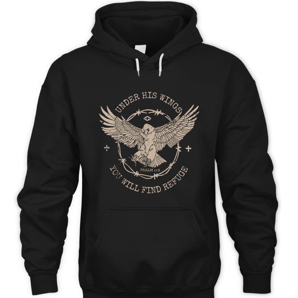 Eagle Vintage Faith Based Christian Jesus Bible Verse T-Shirt Under His Wings You Will Find Refuse