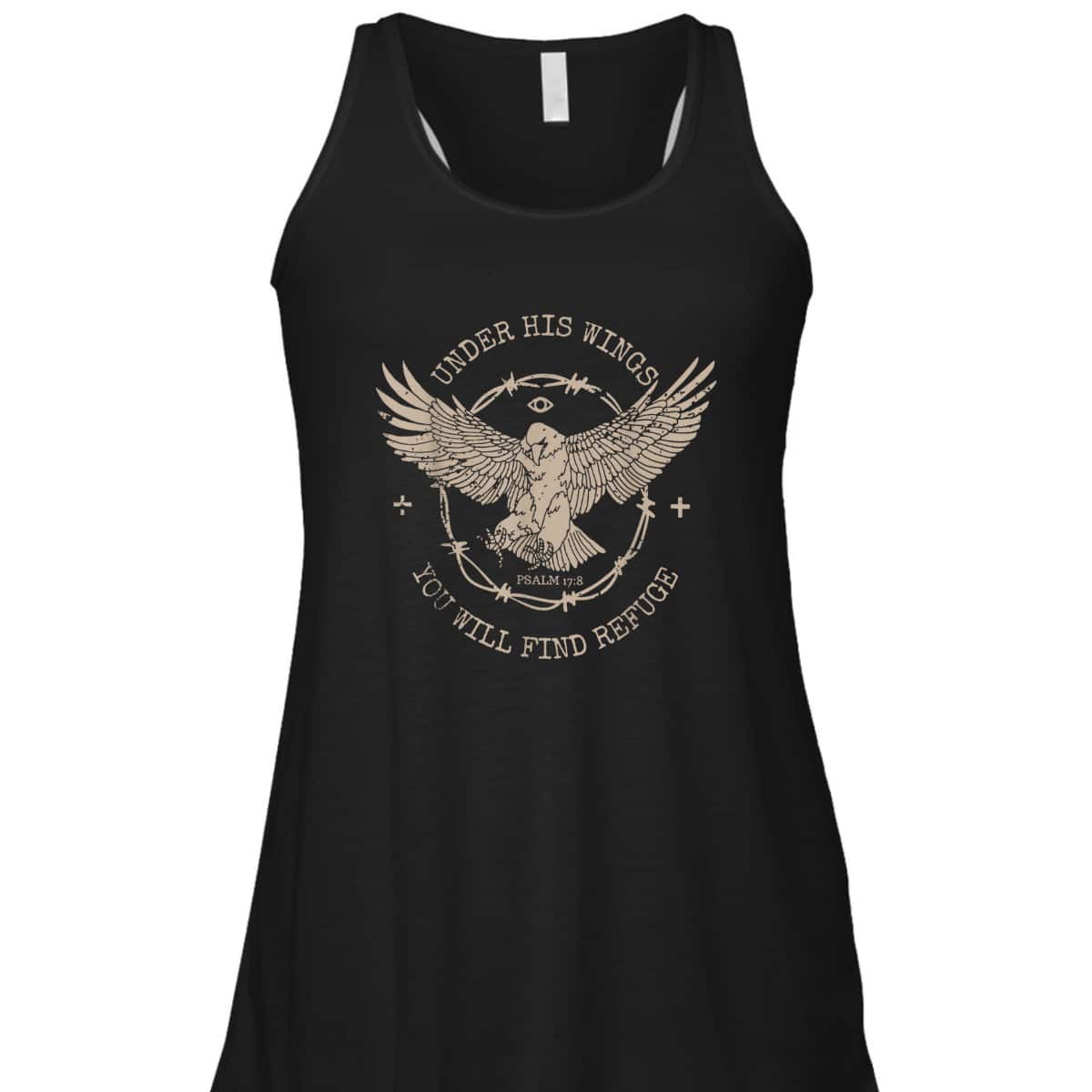Eagle Vintage Faith Based Christian Jesus Bible Verse T-Shirt Under His Wings You Will Find Refuse