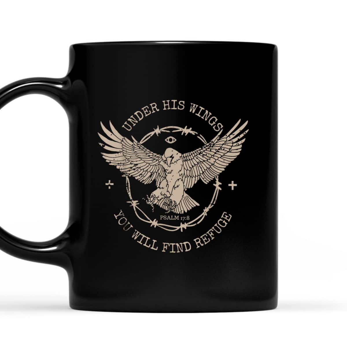 Eagle Vintage Faith Based Christian Jesus Bible Verse T-Shirt Under His Wings You Will Find Refuse