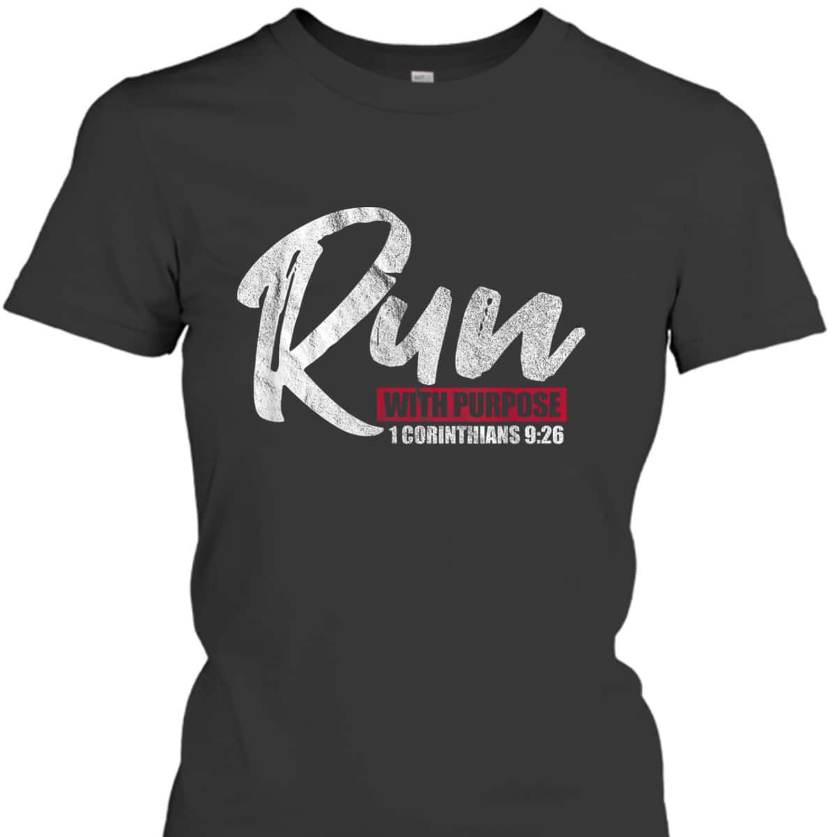 1 Corinthians 926 Christian And Faith T-Shirt Running Runner Run With Purpose Bible Verse