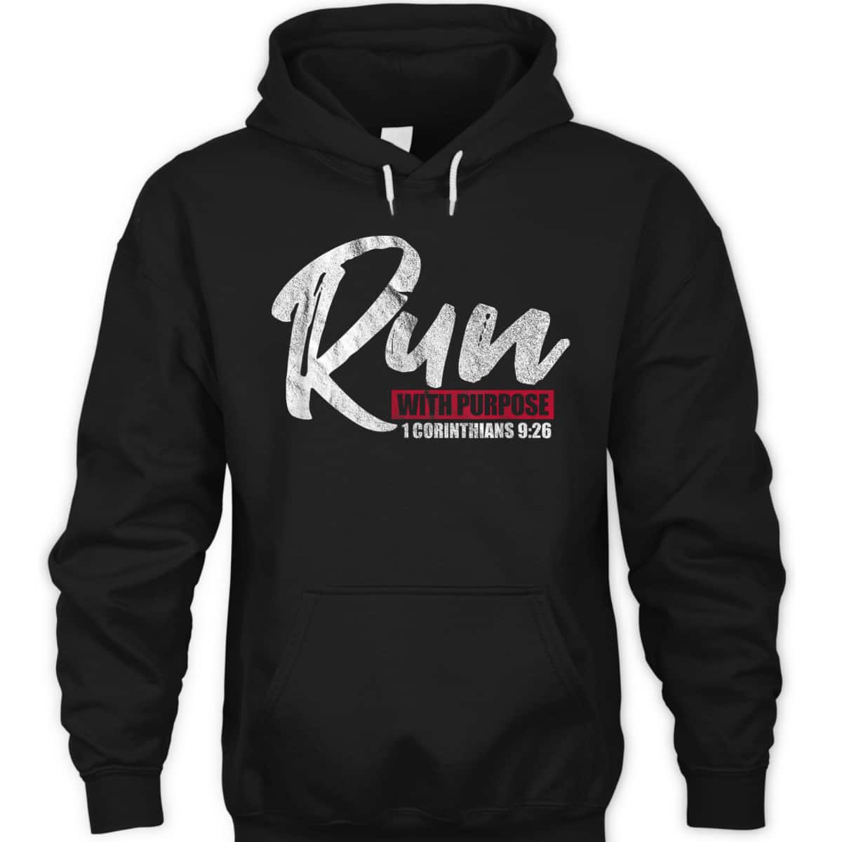 1 Corinthians 926 Christian And Faith T-Shirt Running Runner Run With Purpose Bible Verse