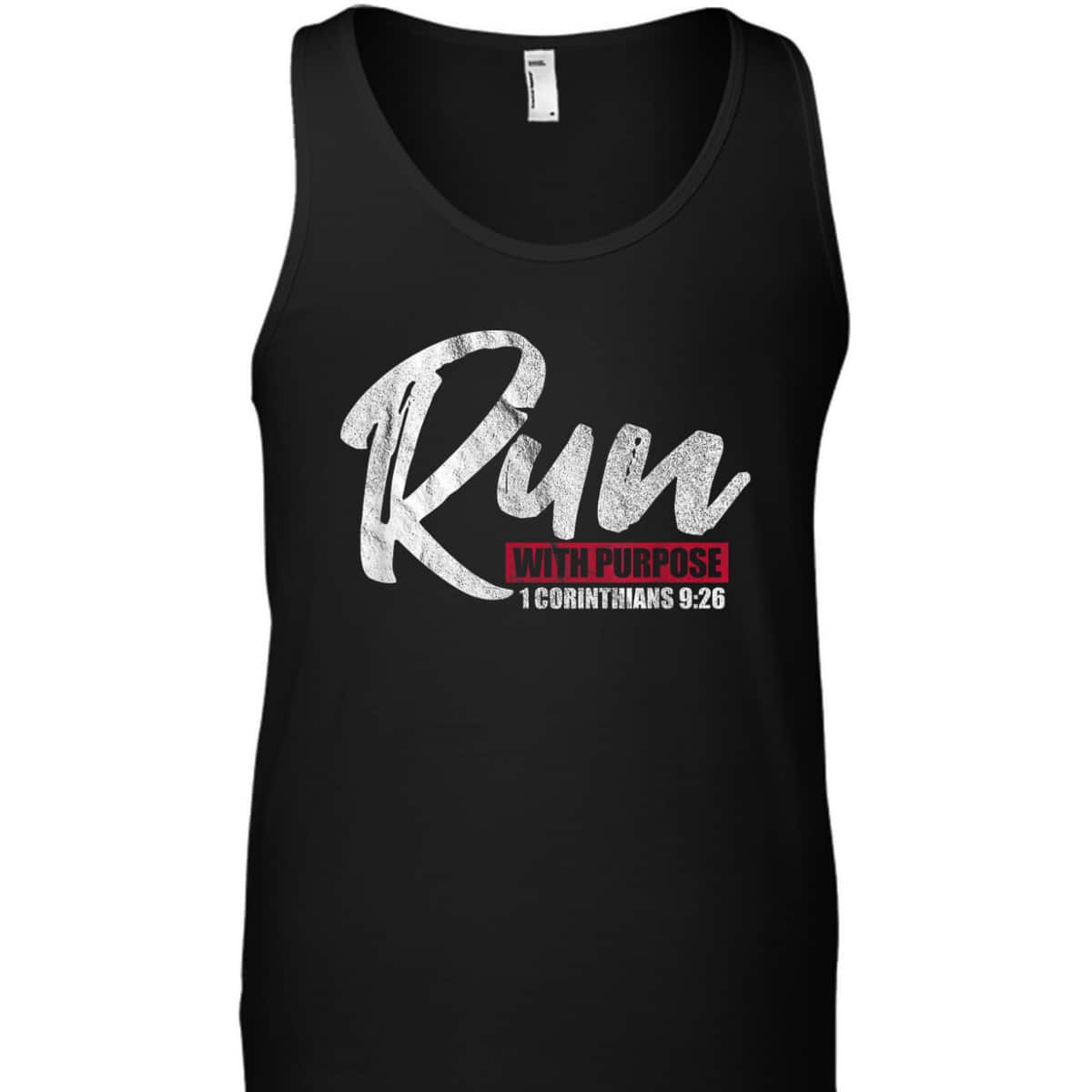 1 Corinthians 926 Christian And Faith T-Shirt Running Runner Run With Purpose Bible Verse