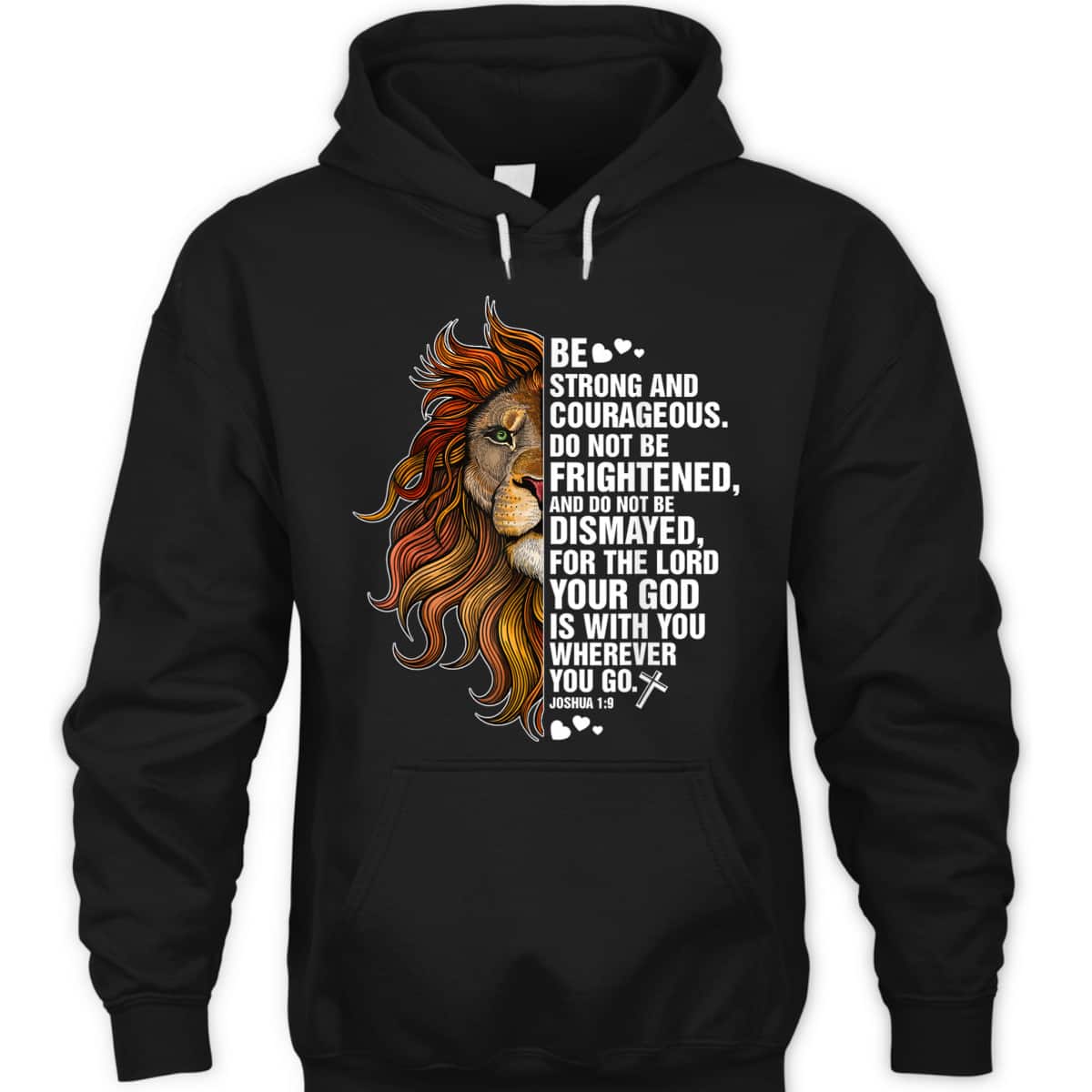 Joshua 19 Christian Bible Be Strong And Courageous Lion T-Shirt Joshua 19 Christian Bible Be Strong And Courageous Lion T-Shirt