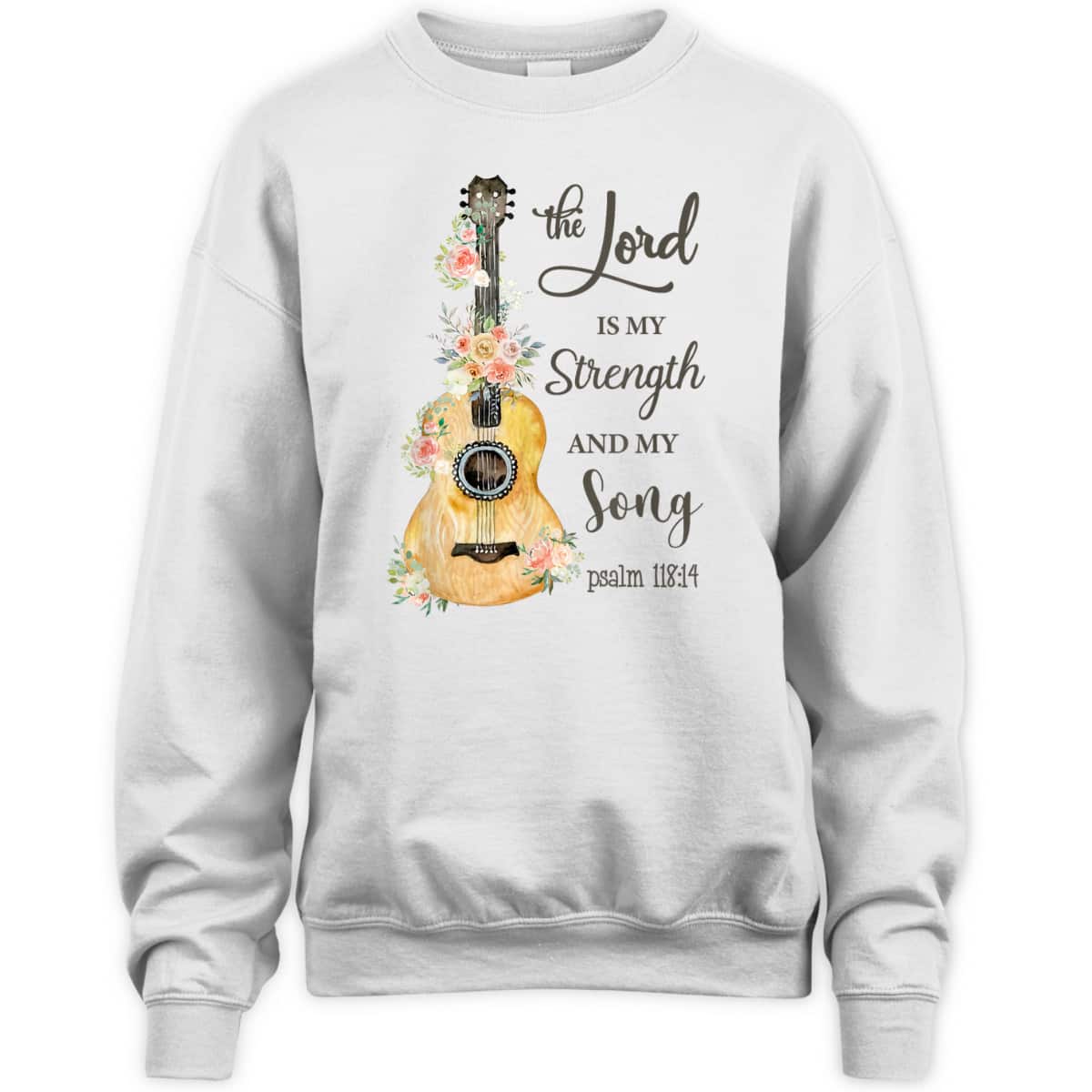 Christian Guitar Jesus The Lord Is My Strength And My Song Bible Verse T-Shirt Christian Guitar Jesus The Lord Is My Strength And My Song Bible Verse T-Shirt