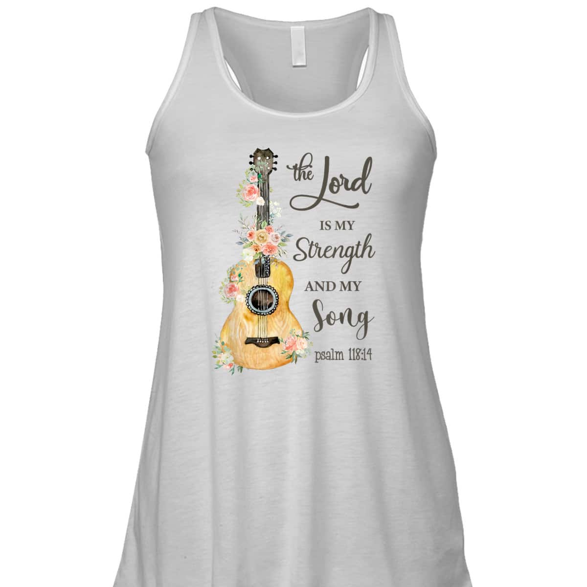 Christian Guitar Jesus The Lord Is My Strength And My Song Bible Verse T-Shirt