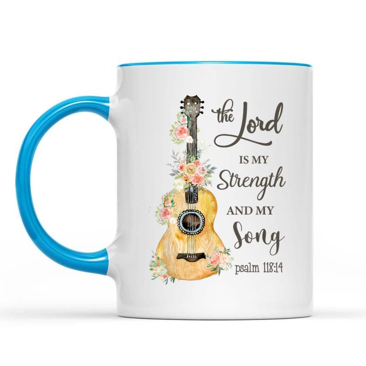 Christian Guitar Jesus The Lord Is My Strength And My Song Bible Verse T-Shirt