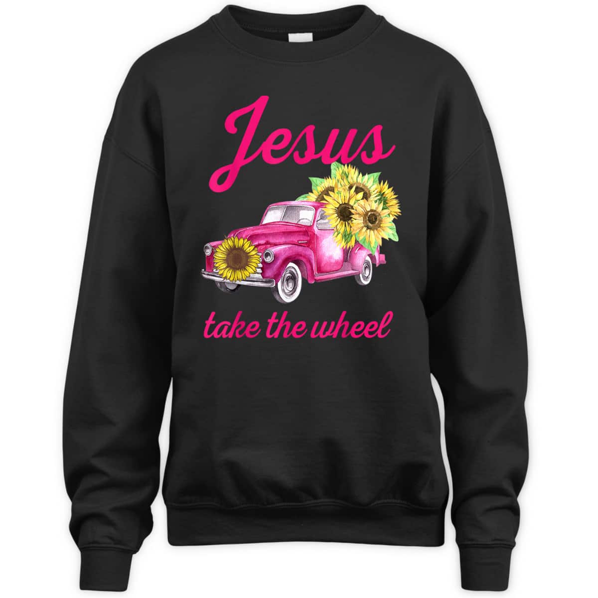Pink Breast Cancer Awareness Truck Jesus Take The Wheel T-Shirt