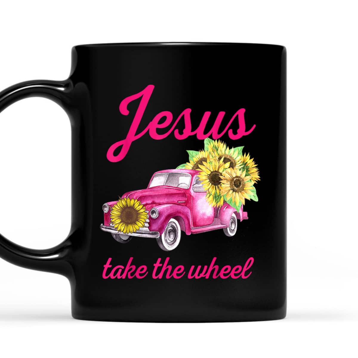 Pink Breast Cancer Awareness Truck Jesus Take The Wheel T-Shirt
