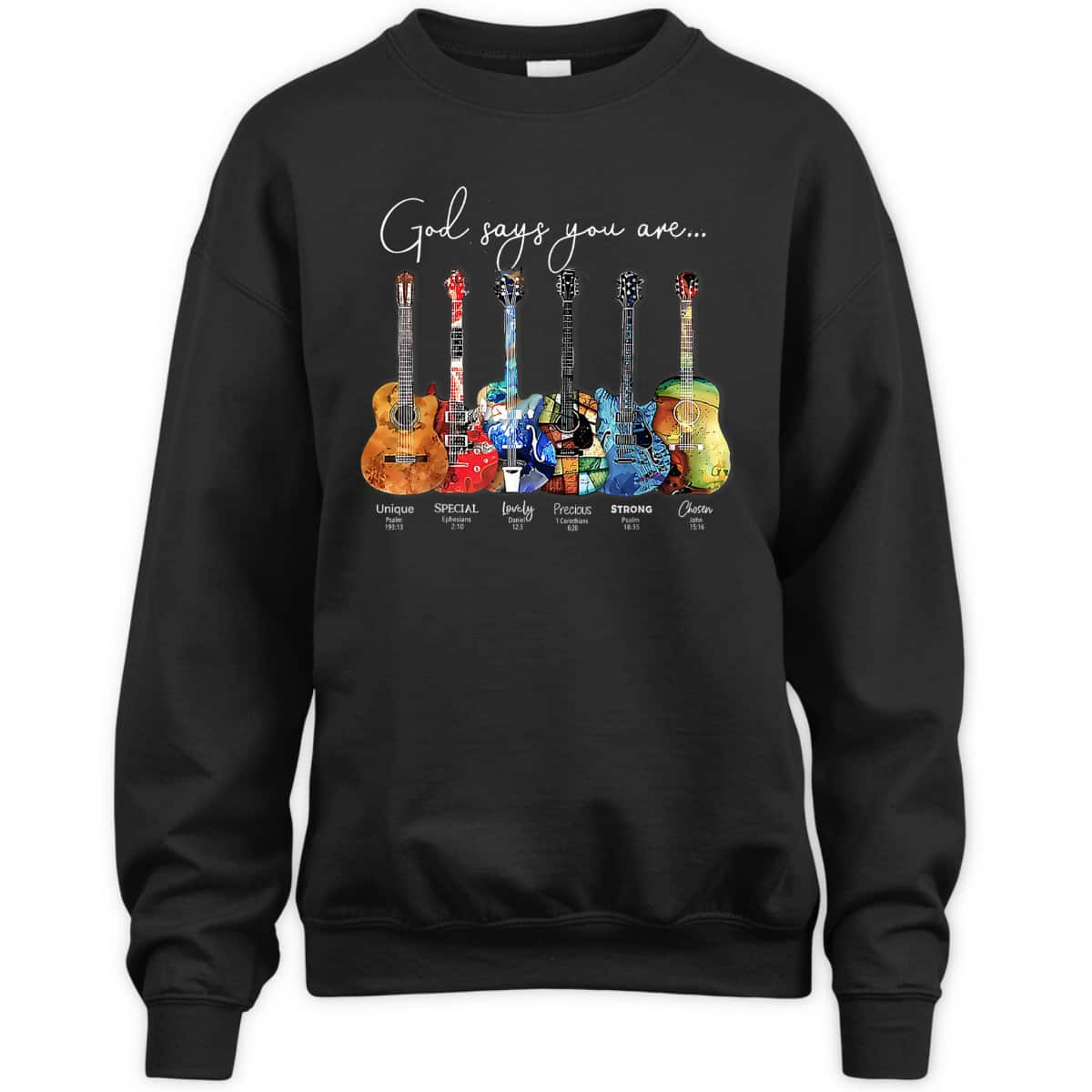 Christian Faith Jesus Guitar God Say You Are Bible Verse Guitarist T-Shirt Christian Faith Jesus Guitar God Say You Are Bible Verse Guitarist T-Shirt