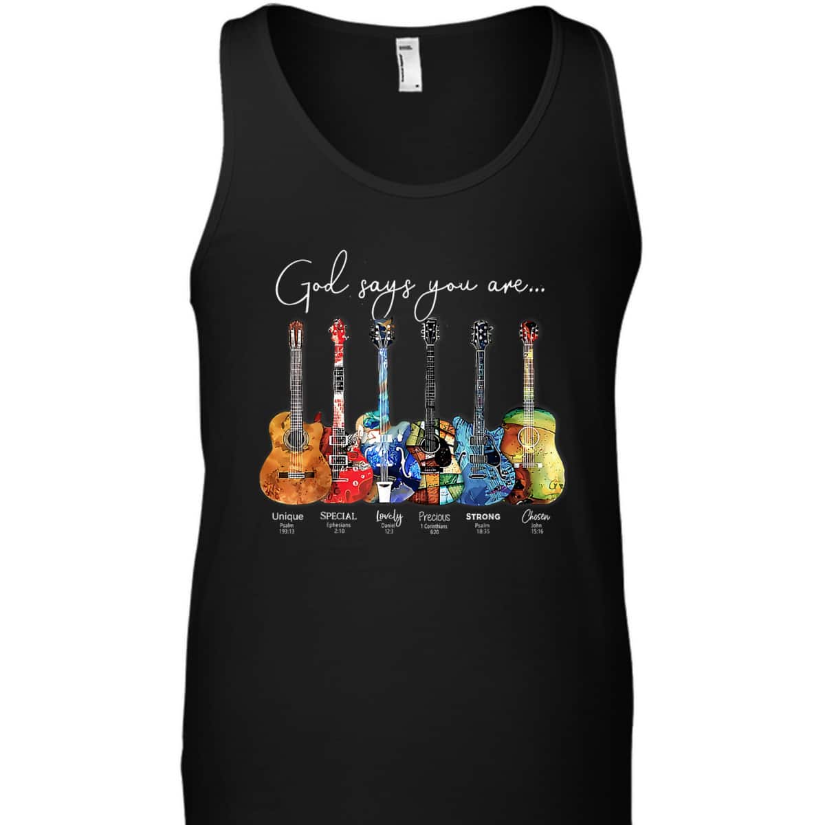 Christian Faith Jesus Guitar God Say You Are Bible Verse Guitarist T-Shirt Christian Faith Jesus Guitar God Say You Are Bible Verse Guitarist T-Shirt