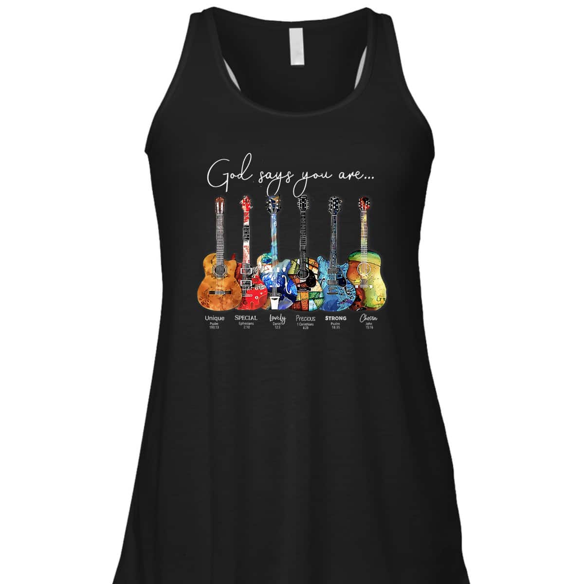 Christian Faith Jesus Guitar God Say You Are Bible Verse Guitarist T-Shirt Christian Faith Jesus Guitar God Say You Are Bible Verse Guitarist T-Shirt