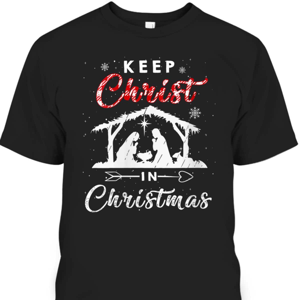 Keep Christ In Christmas Red Plaid Christian Winter Holiday T-Shirt Keep Christ In Christmas Red Plaid Christian Winter Holiday T-Shirt