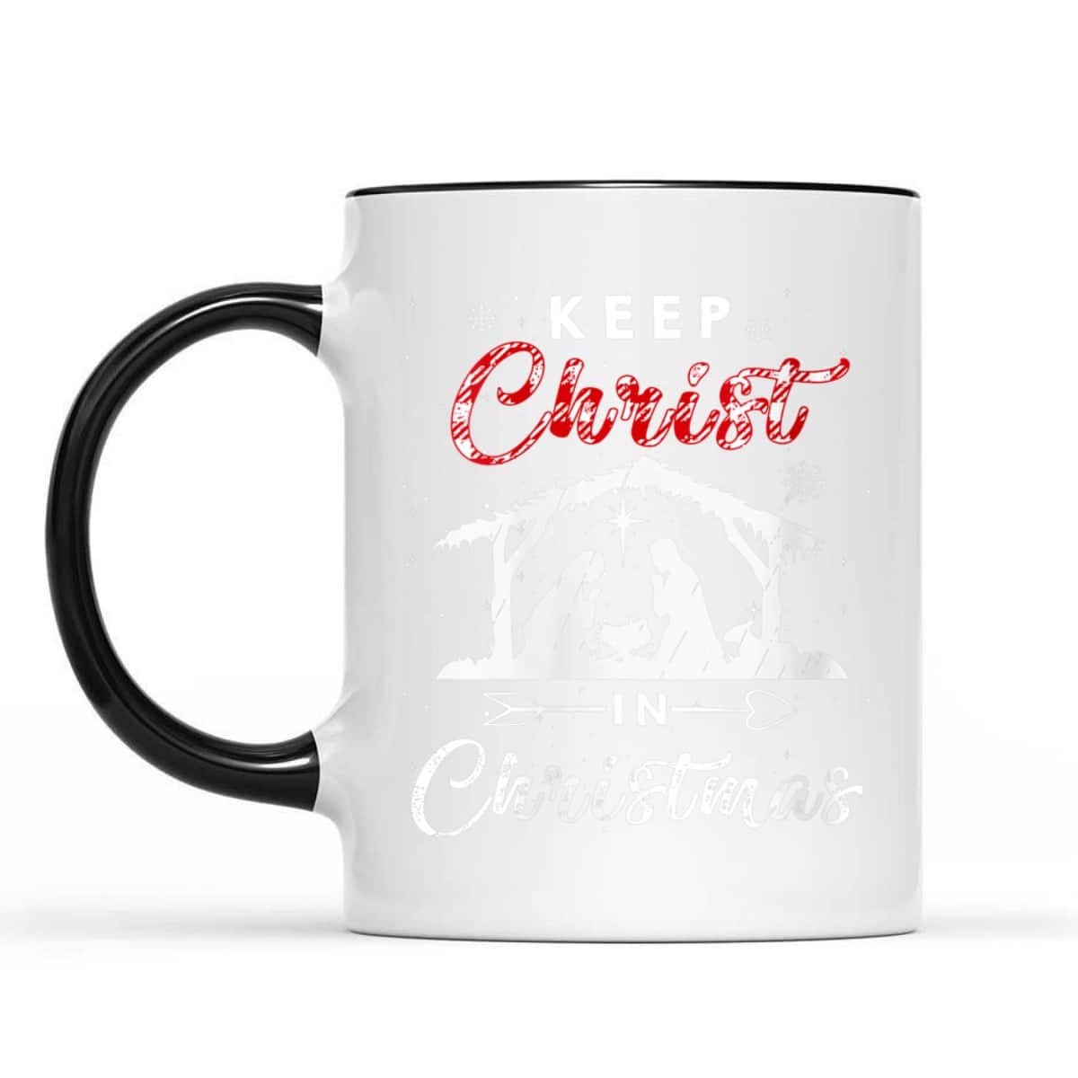 Keep Christ In Christmas Red Plaid Christian Winter Holiday T-Shirt