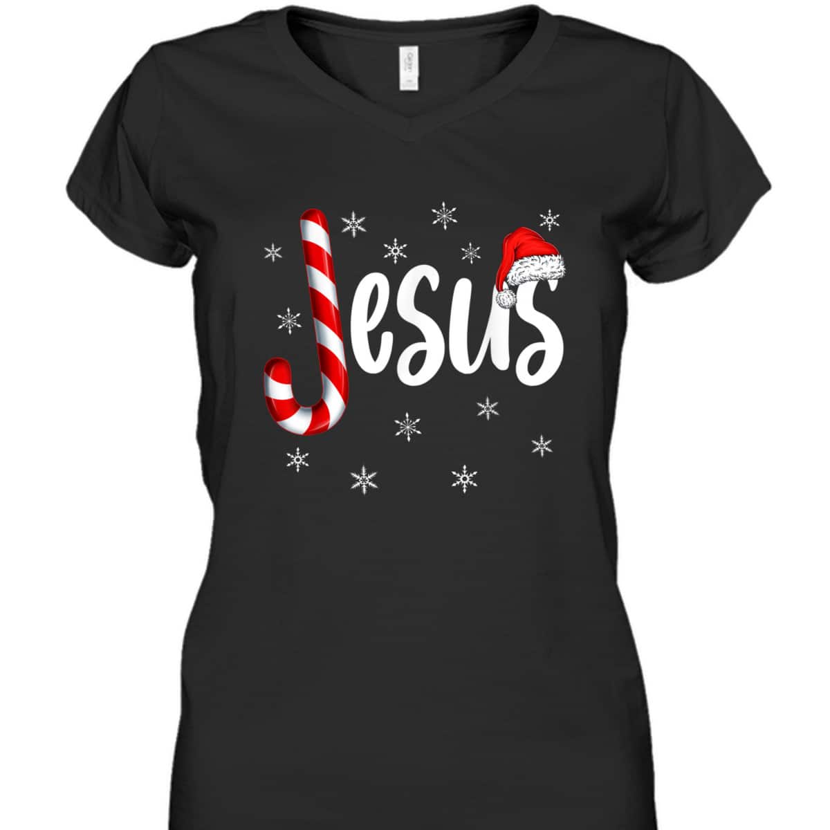 Christian Jesus Is The Reason Candy Cane Religious Christmas T-Shirt
