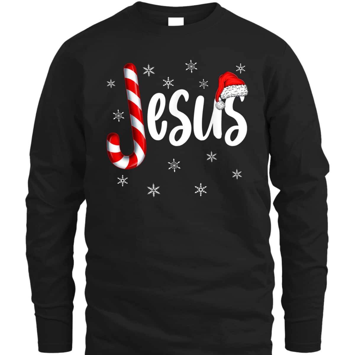 Christian Jesus Is The Reason Candy Cane Religious Christmas T-Shirt