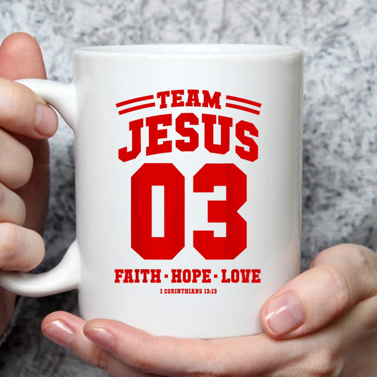 Christian Religious T-Shirt Team Jesus 03 Faith Hope Love