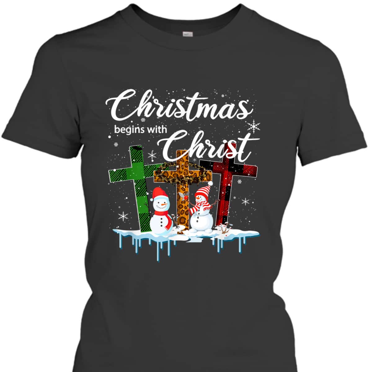 Christmas Begins With Christ Costume Xmas Christian T-Shirt