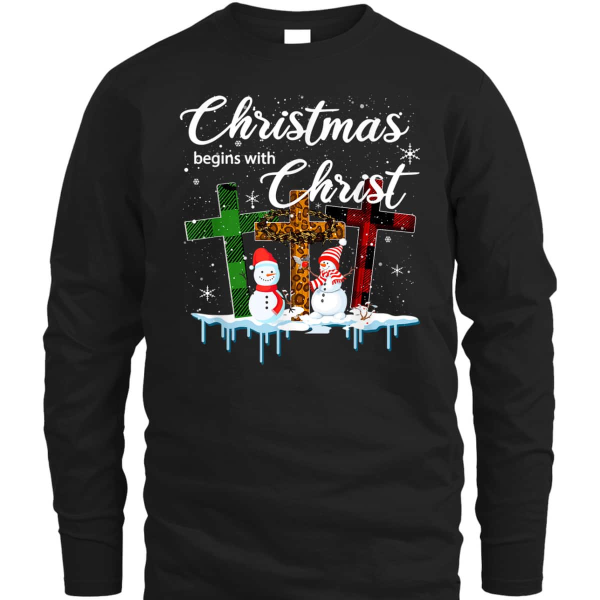 Christmas Begins With Christ Costume Xmas Christian T-Shirt