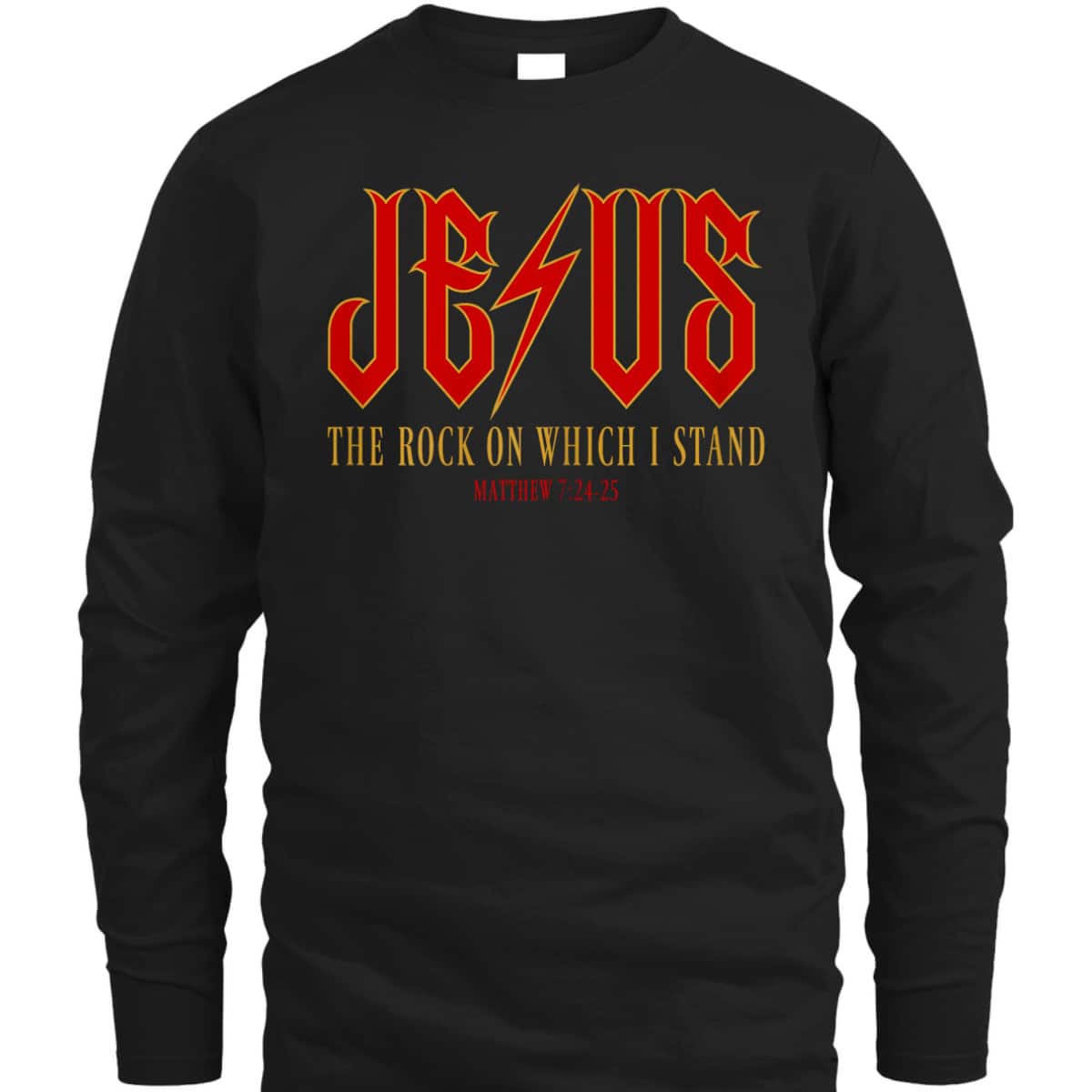 Christian Jesus Rock Band Matthew 7:24 Retro Vintage Bible Verse T-Shirt Christian Jesus Rock Band Matthew 7:24 Retro Vintage Bible Verse T-Shirt