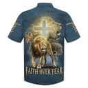 Faith Over Fear Lion Christian Jesus Faith Hawaiian Shirt