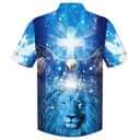One Nation Under God Lion Christian Dove Cross Hawaiian Shirt