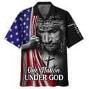 4th Of July One Nation Under God Jesus American Christian Faith US Flag Hawaiian Shirt