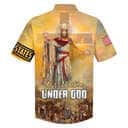 American Flag 4th Of July One Nation Under God Jesus Christ Christian Faith Hawaiian Shirt