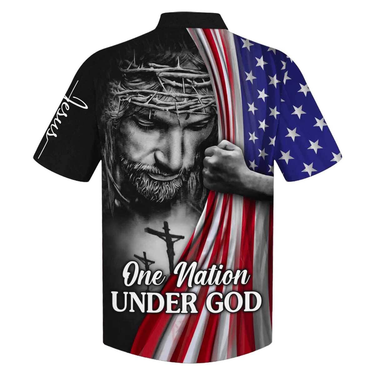 4th Of July One Nation Under God Jesus American Christian Faith US Flag Hawaiian Shirt 4th Of July One Nation Under God Jesus American Christian Faith US Flag Hawaiian Shirt