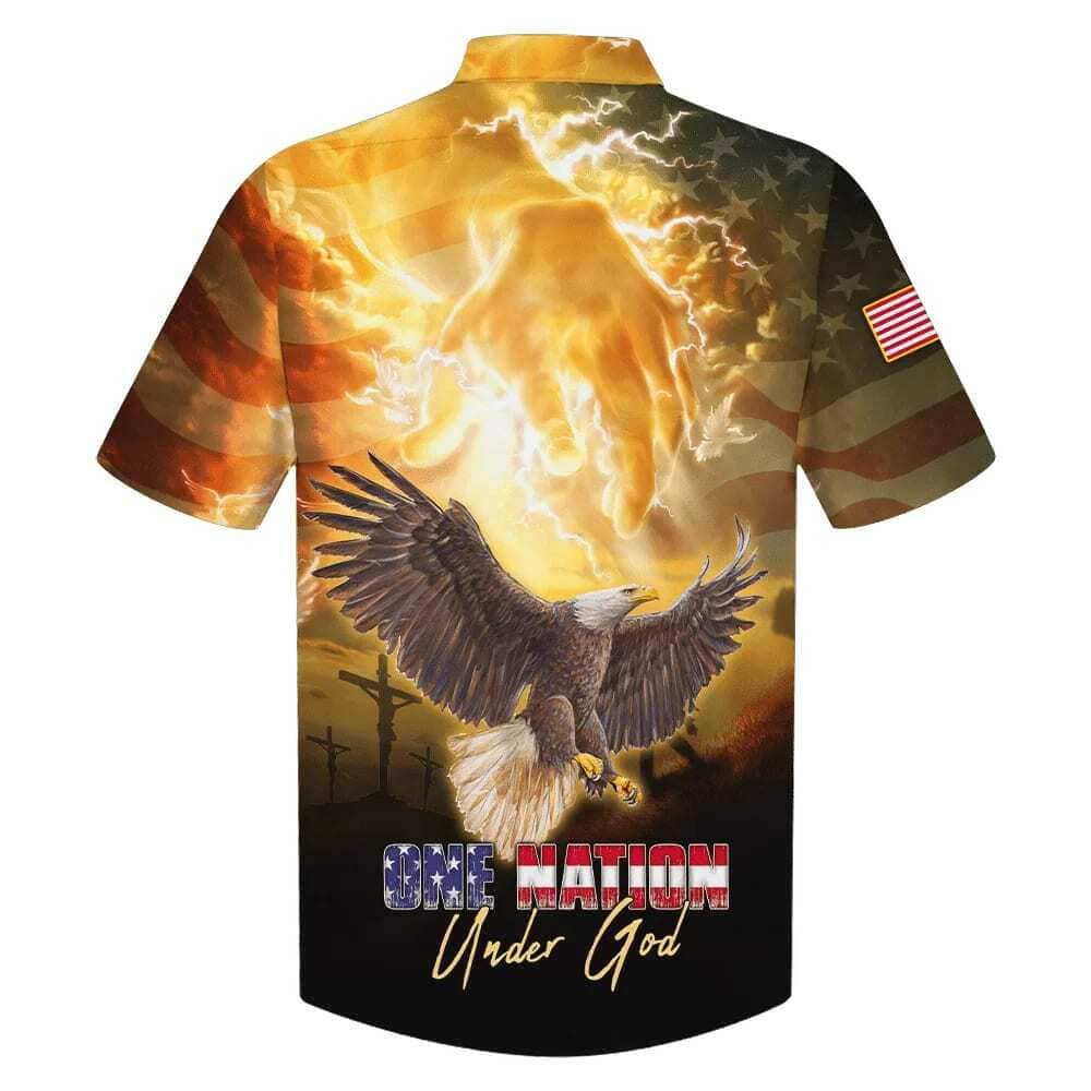 Independence Day American Flag One Nation Under God Eagle Christian Faith Hawaiian Shirt Independence Day American Flag One Nation Under God Eagle Christian Faith Hawaiian Shirt