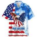 One Nation Under God Eagle American Christian Faith Cross 4th Of July Hawaiian Shirt