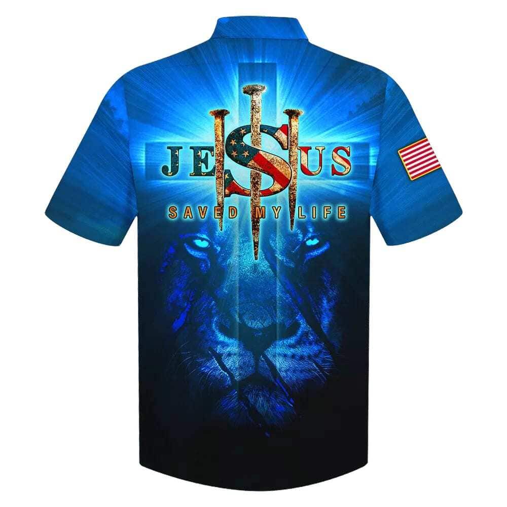 Lion Jesus Saved My Life Christian Faith Hawaiian Shirt Lion Jesus Saved My Life Christian Faith Hawaiian Shirt