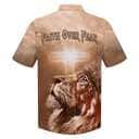 Jesus Lion Cross Flag Faith Over Fear Christian Faith Hawaiian Shirt