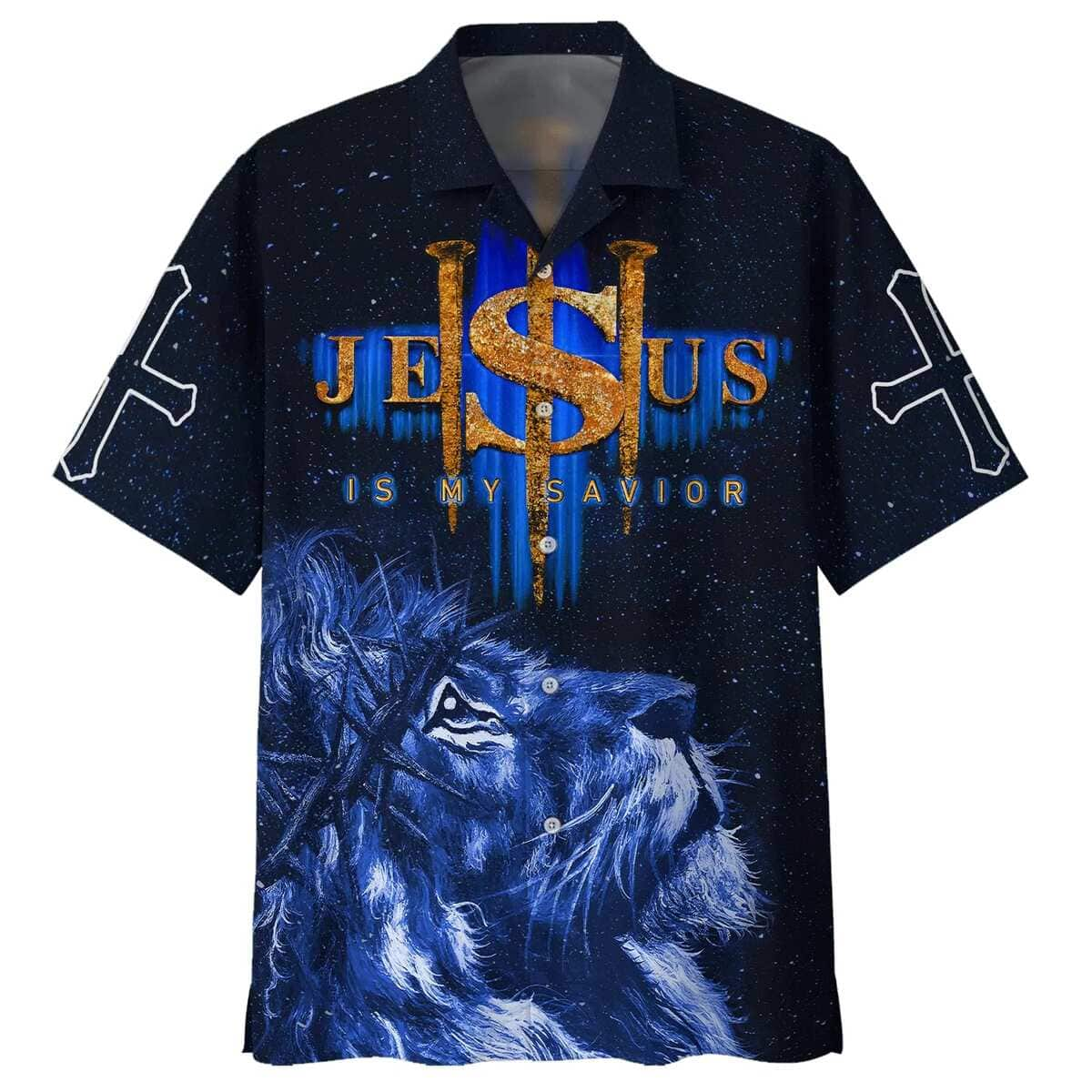 Lion Jesus Is My Savior God Christian Faith Hawaiian Shirt