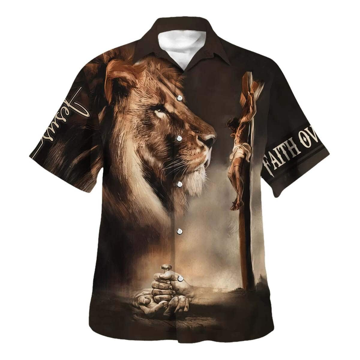 Jesus Faith Over Lion Christian Have Faith Hawaiian Shirt