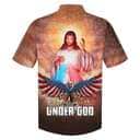 Jesus Eagle One Nation Under God Christian Faith Hawaiian Shirt 4th Of July Gift
