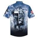 Jesus And Cross Lion Pray Christian Faith Blue Sky Hawaiian Shirt Jesus And Cross Lion Pray Christian Faith Blue Sky Hawaiian Shirt