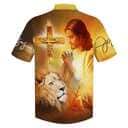 Jesus Prayer Lion Cross Christian Faith Hawaiian Shirt Jesus Prayer Lion Cross Christian Faith Hawaiian Shirt