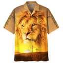 Jesus Lion Christian Cross Hawaiian Shirt For Believers Jesus Lion Christian Cross Hawaiian Shirt For Believers