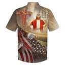 Jesus Open Hand And The Lion Christian Jesus Saves Hawaiian Shirt