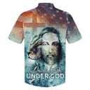 One Nation Under God Jesus Lion Christian US Flag 4th Of July Hawaiian Shirt One Nation Under God Jesus Lion Christian US Flag 4th Of July Hawaiian Shirt